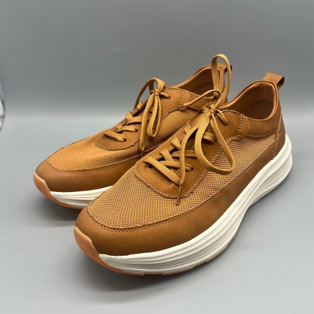 OrthoComfoot Mens Tan Mesh Walking Shoes Orthopedic Sneakers EU 44 OFGT15B